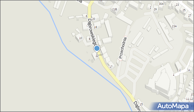 Jawor, Dąbrowskiego Jarosława, gen., 12, mapa Jawor