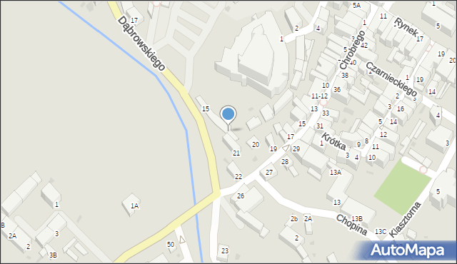 Jawor, Dąbrowskiego Jarosława, gen., 15a, mapa Jawor