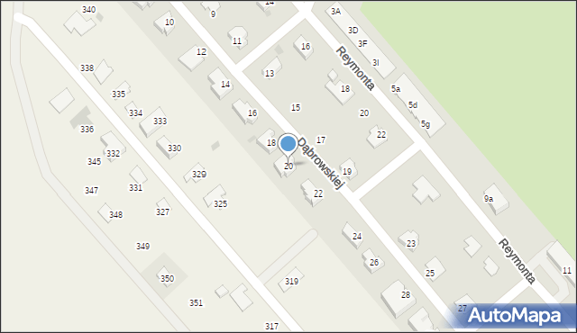 Jawor, Dąbrowskiej Marii, 20, mapa Jawor