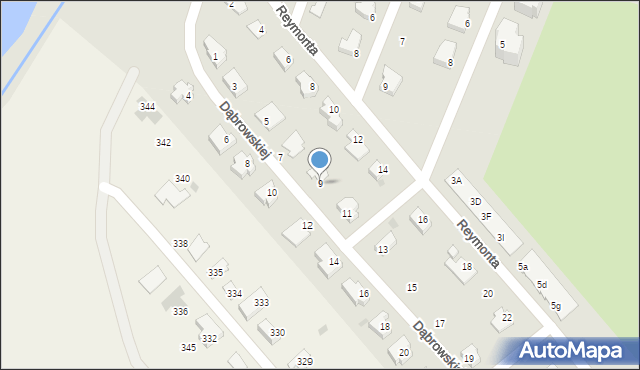 Jawor, Dąbrowskiej Marii, 9, mapa Jawor