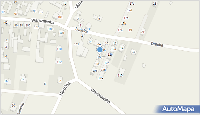 Jaworowa, Daleka, 10b, mapa Jaworowa