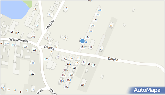 Jaworowa, Daleka, 17a, mapa Jaworowa