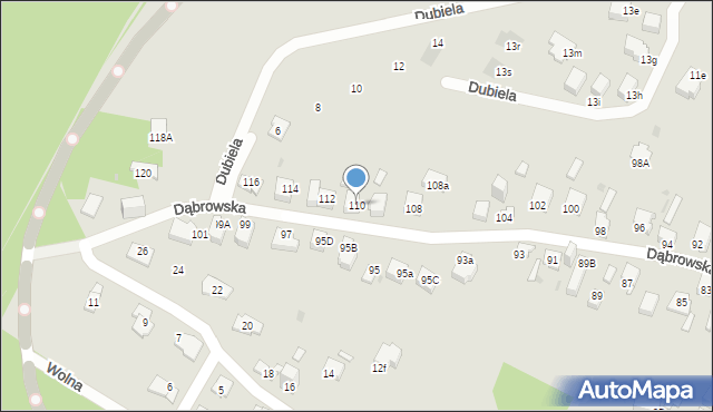 Jaworzno, Dąbrowska, 110, mapa Jaworzno