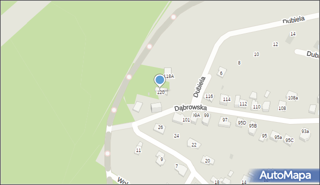 Jaworzno, Dąbrowska, 120, mapa Jaworzno
