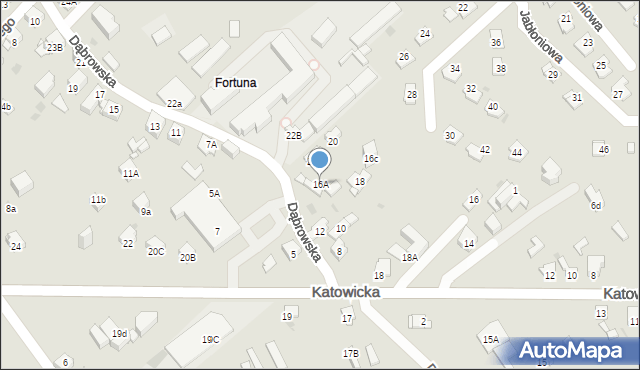 Jaworzno, Dąbrowska, 16A, mapa Jaworzno