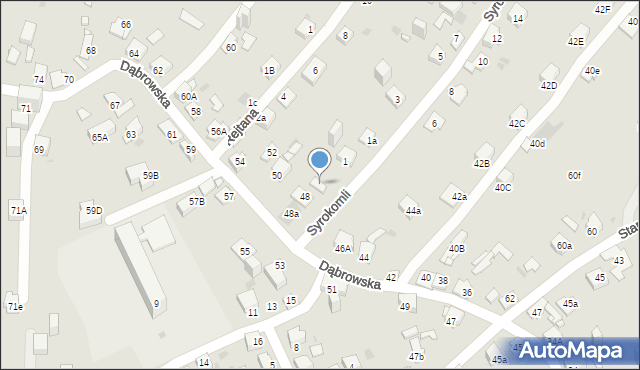 Jaworzno, Dąbrowska, 48e, mapa Jaworzno