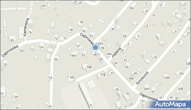 Jaworzno, Dąbrowska, 61, mapa Jaworzno