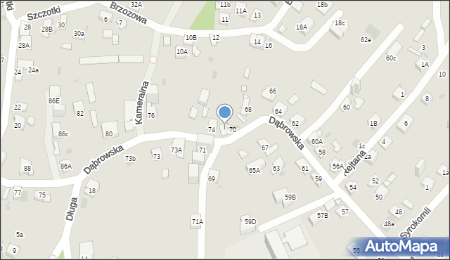 Jaworzno, Dąbrowska, 72, mapa Jaworzno