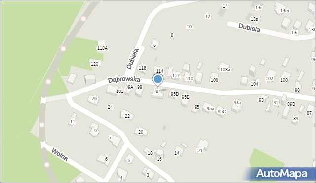 Jaworzno, Dąbrowska, 97, mapa Jaworzno