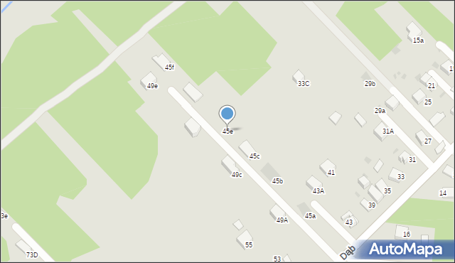 Jaworzno, Dąb, 45e, mapa Jaworzno