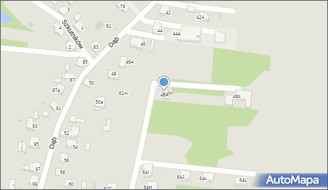 Jaworzno, Dąb, 48A, mapa Jaworzno