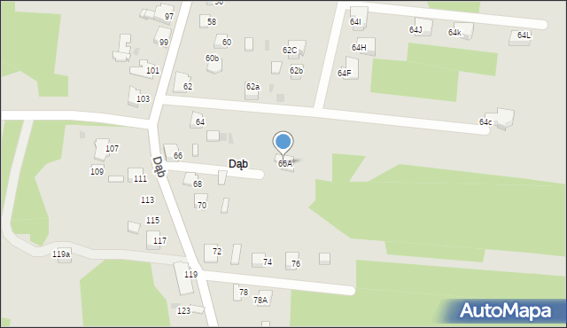 Jaworzno, Dąb, 66A, mapa Jaworzno