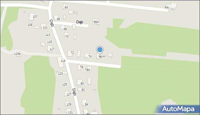 Jaworzno, Dąb, 76, mapa Jaworzno