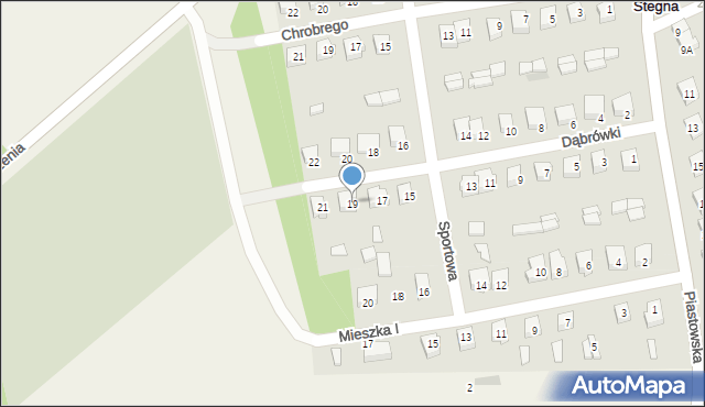 Jednorożec, Dąbrówki, 19, mapa Jednorożec