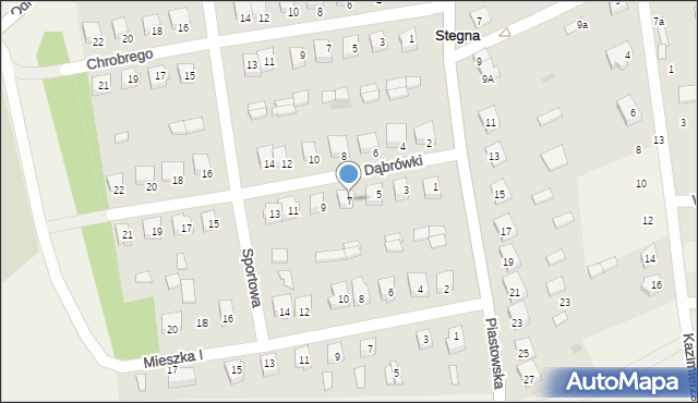 Jednorożec, Dąbrówki, 7, mapa Jednorożec