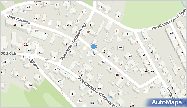 Jelenia Góra, Daszyńskiego Ignacego, 5A, mapa Jelenia Góra