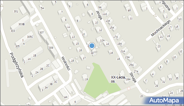 Jelenia Góra, Daniłowskiego Gustawa, 14, mapa Jelenia Góra