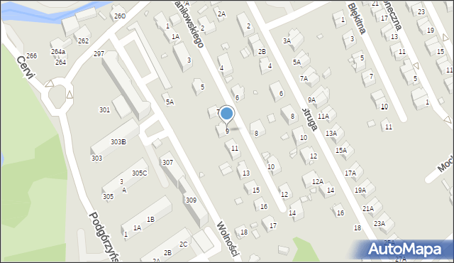 Jelenia Góra, Daniłowskiego Gustawa, 9, mapa Jelenia Góra