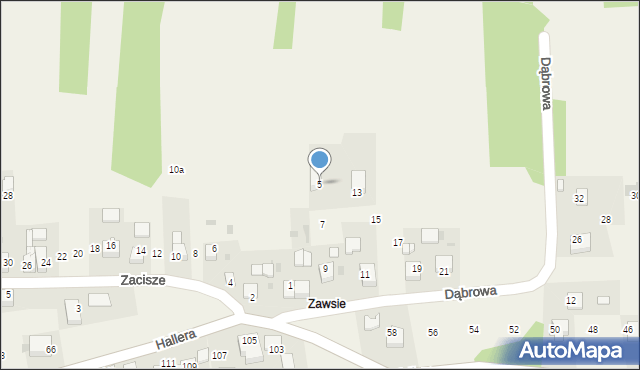 Jurczyce, Dąbrowa, 5, mapa Jurczyce