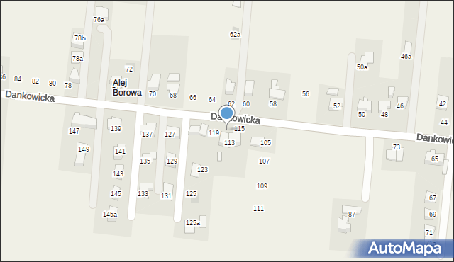 Kaniów, Dankowicka, 117, mapa Kaniów