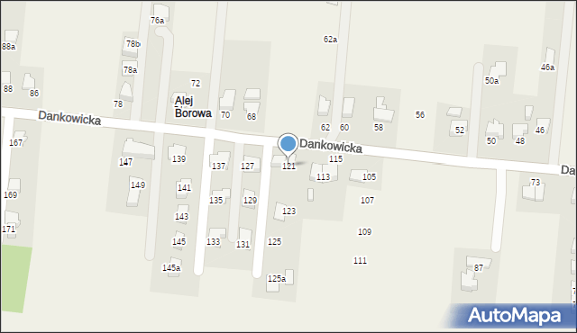 Kaniów, Dankowicka, 121, mapa Kaniów