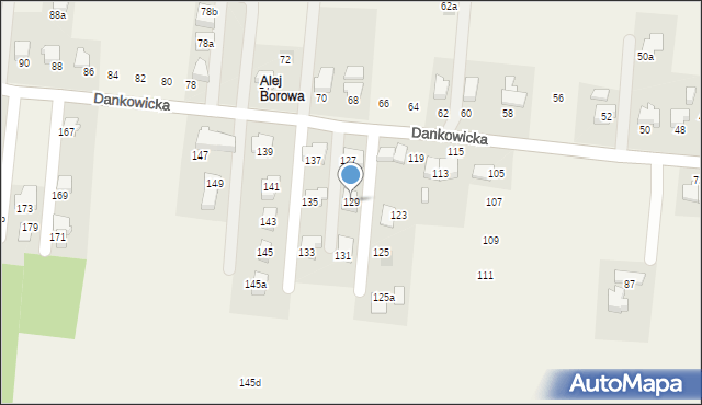 Kaniów, Dankowicka, 129, mapa Kaniów