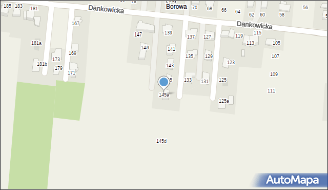 Kaniów, Dankowicka, 145a, mapa Kaniów