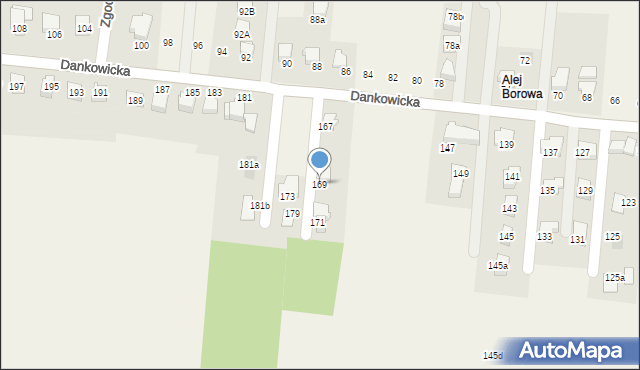 Kaniów, Dankowicka, 169, mapa Kaniów