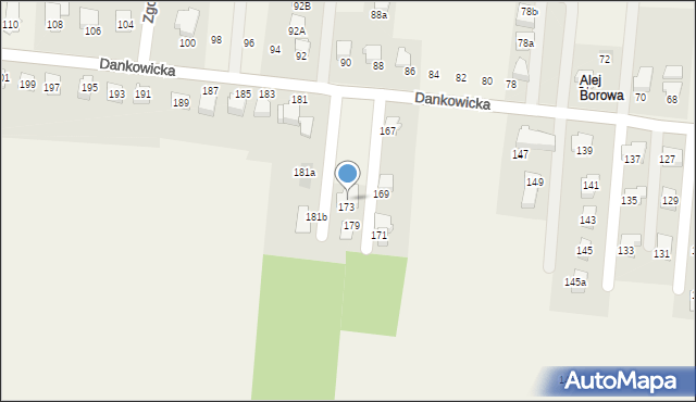 Kaniów, Dankowicka, 175, mapa Kaniów