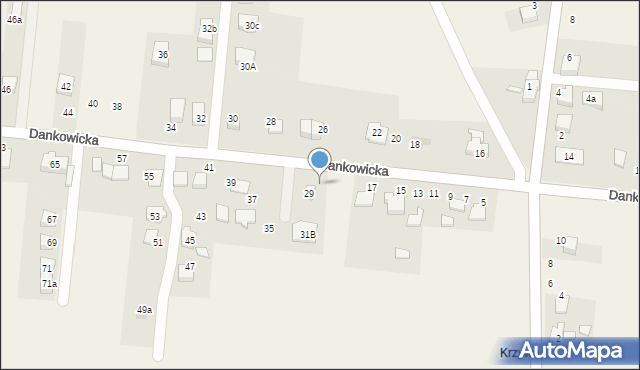 Kaniów, Dankowicka, 31, mapa Kaniów