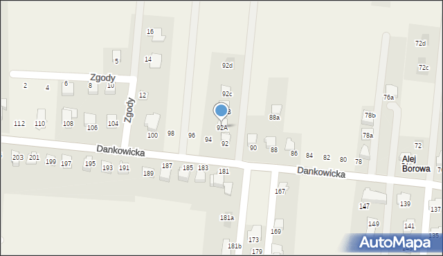 Kaniów, Dankowicka, 92A, mapa Kaniów