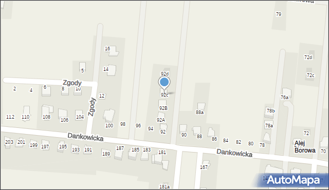 Kaniów, Dankowicka, 92c, mapa Kaniów