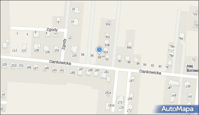 Kaniów, Dankowicka, 94, mapa Kaniów