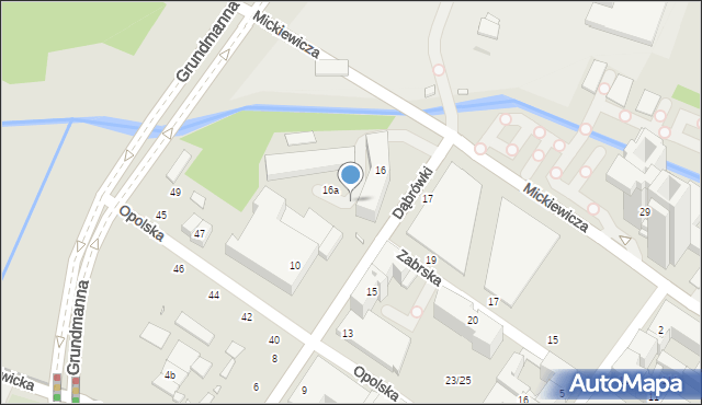 Katowice, Dąbrówki, 14, mapa Katowic