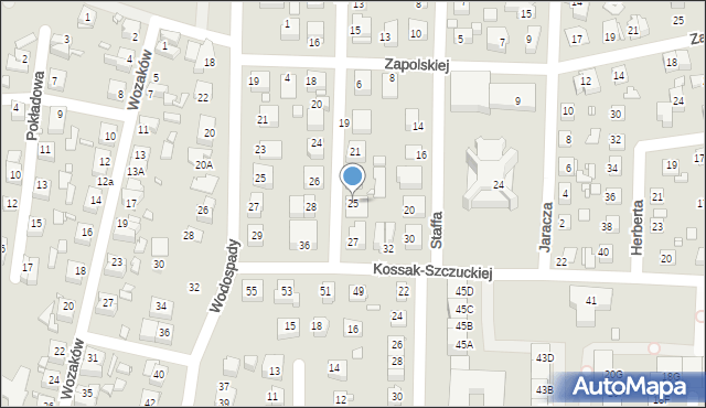 Katowice, Dąbrowskiej Marii, 25, mapa Katowic