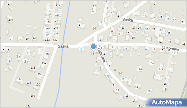 Katowice, Dąbrowa, 1, mapa Katowic