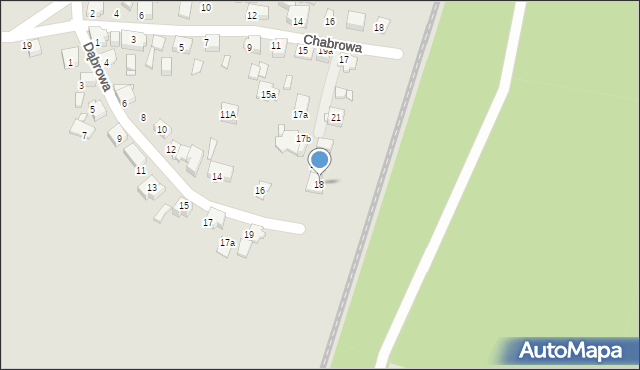 Katowice, Dąbrowa, 18, mapa Katowic