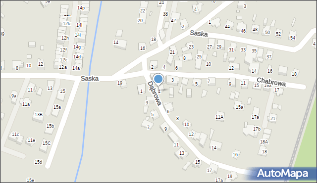 Katowice, Dąbrowa, 4, mapa Katowic