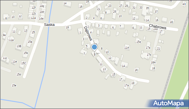 Katowice, Dąbrowa, 9, mapa Katowic