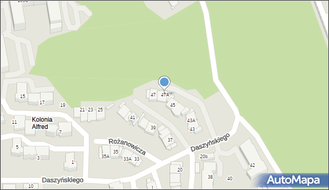 Katowice, Daszyńskiego Ignacego, 47A, mapa Katowic