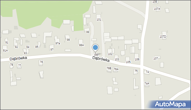 Kazimierz Dolny, Dąbrówka, 100, mapa Kazimierz Dolny