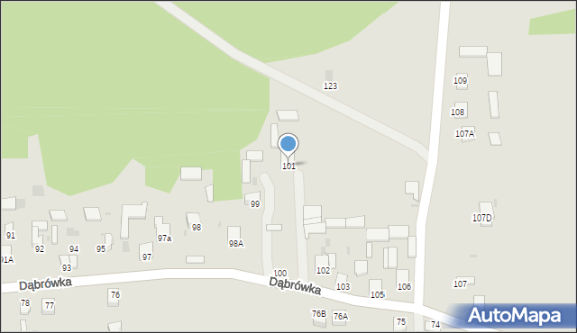 Kazimierz Dolny, Dąbrówka, 101, mapa Kazimierz Dolny