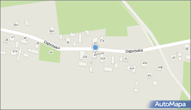 Kazimierz Dolny, Dąbrówka, 43, mapa Kazimierz Dolny