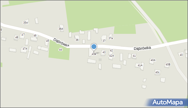 Kazimierz Dolny, Dąbrówka, 43a, mapa Kazimierz Dolny