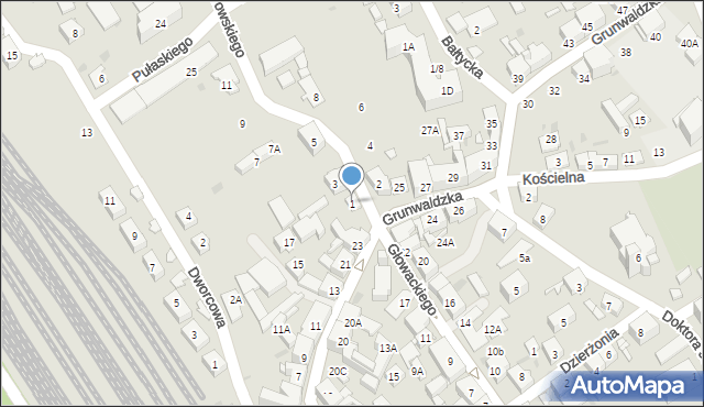 Kędzierzyn-Koźle, Dąbrowskiego Henryka, gen., 1, mapa Kędzierzyna-Koźle