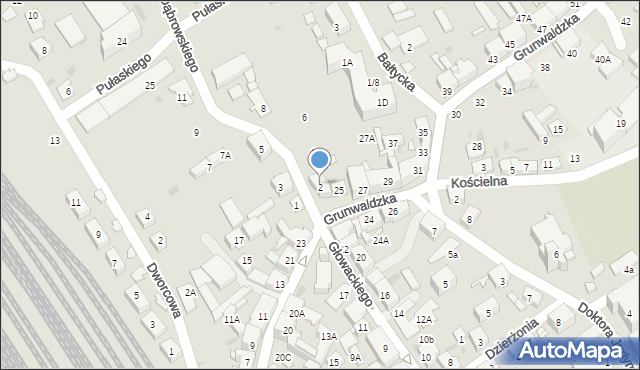 Kędzierzyn-Koźle, Dąbrowskiego Henryka, gen., 2, mapa Kędzierzyna-Koźle