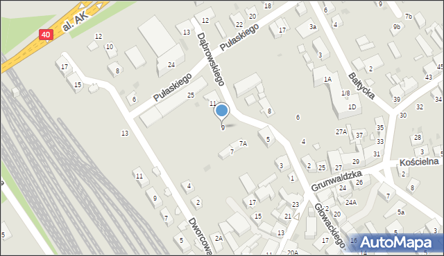 Kędzierzyn-Koźle, Dąbrowskiego Henryka, gen., 9, mapa Kędzierzyna-Koźle