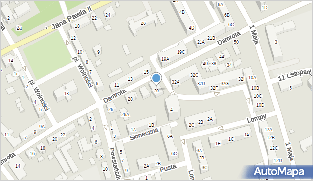 Kędzierzyn-Koźle, Damrota Konstantego, 30, mapa Kędzierzyna-Koźle