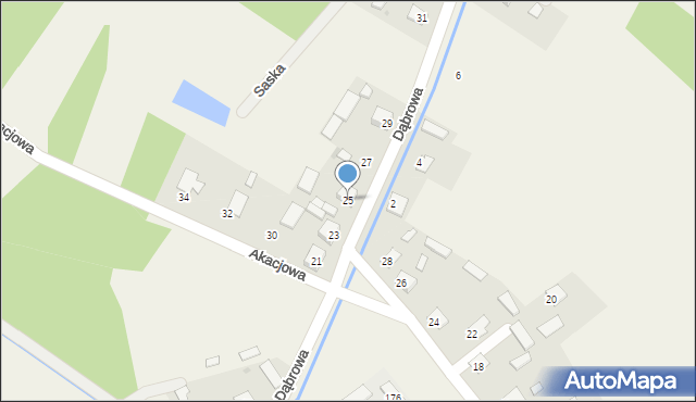 Kępie Zaleszańskie, Dąbrowa, 25, mapa Kępie Zaleszańskie