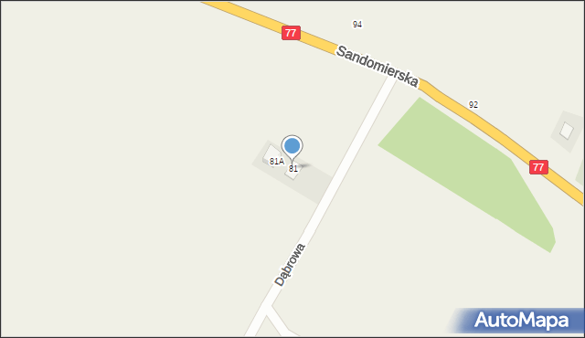 Kępie Zaleszańskie, Dąbrowa, 81, mapa Kępie Zaleszańskie